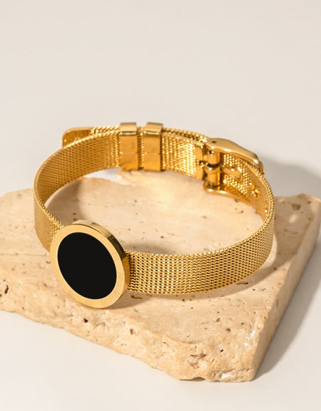 18K Gold-Plated Copper Wide Bracelet