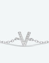 V To Z Zircon 925 Sterling Silver Bracelet