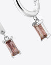 Zircon Huggie Drop Earrings