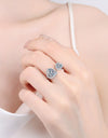 Heart-Shape Moissanite Open Ring