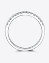 Moissanite Platinum-Plated Half-Eternity Ring