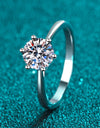 Moissanite 6-Prong Adjustable Ring