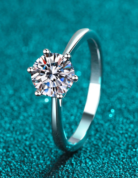 Moissanite 6-Prong Adjustable Ring