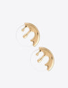 Zinc Alloy and Acetate Stud Earrings