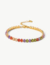 18K Gold Plated Multicolored Zircon Bracelet