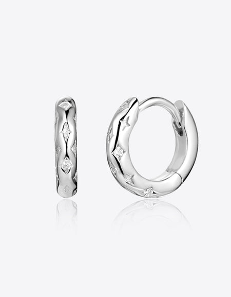 925 Sterling Silver Huggie Earrings