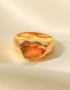 Inlaid Natural Stone Stainless Steel Ring