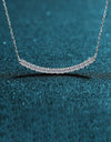 Sterling Silver Curved Bar Necklace