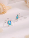 Opal Turtle 925 Sterling Silver Stud Earrings