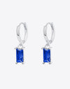 Retro 925 Sterling Silver Cubic Zirconia Drop Earrings