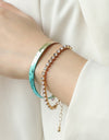 Gradient Herringbone Chain Two-Piece Bracelet Set