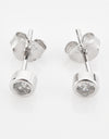 Minimalist Zircon 925 Sterling Silver Earrings