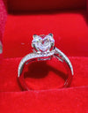 3 Carat Moissanite Side Stone Ring