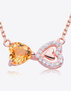 Citrine Heart 925 Sterling Silver Necklace