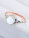 Round Moonstone Ring