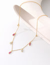 18K Gold Plated Multi-Charm Chain Necklace