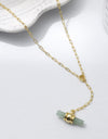 Gold-Plated Bar Pendant OT Chain Necklace