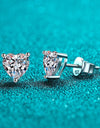 2 Carat Moissanite Heart-Shaped Stud Earrings