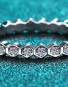 Moissanite 925 Sterling Silver Eternity Ring