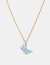 Butterfly Pendant Copper 14K Gold-Plated Necklace