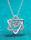 Moissanite Rhodium-Plated Chain-Link Necklace