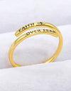 FAITH OVER FEAR Bypass Ring