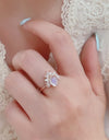 High Quality Natural Moonstone 18K Rose Gold-Plated 925 Sterling Silver Ring