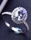 2 Carat Moissanite Platinum-Plated Ring