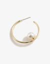 Pearl C-Hoop Earrings