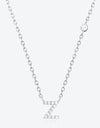 V To Z Zircon 925 Sterling Silver Necklace