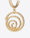 18K Gold-Plated Alloy Spiral Earrings