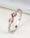 Zircon Crisscross 925 Sterling Silver Ring