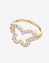 Rhinestone Butterfly-Shaped Ring