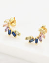 Multicolored Zircon 925 Sterling Silver Earrings