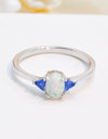 Contrast 925 Sterling Silver Opal Ring