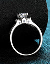 Lucky Charm Moissanite Rhodium-Plated Ring