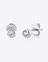 Minimalist Zircon 925 Sterling Silver Earrings