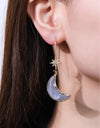 5-Pair Wholesale Resin Moon Drop Earrings