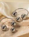 Stainless Steel Ball Earrings