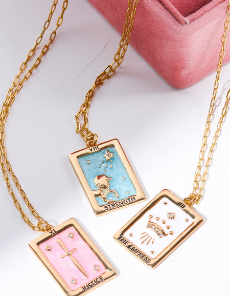 Tarot Card Pendant Copper Necklace