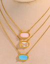 Copper 14K Gold Pleated Pendant Necklace