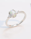 Contrast 925 Sterling Silver Opal Ring