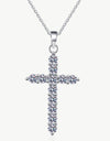 Moissanite Cross Pendant Chain Necklace