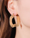 Ribbed Alloy Earrings