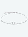 A To F Zircon 925 Sterling Silver Bracelet