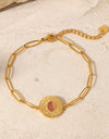 18K Gold Plated Paperclip Chain Bracelet