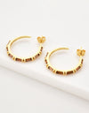 Zircon 925 Sterling Silver C-Hoop Earrings