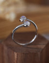 High Quality Natural Moonstone 925 Sterling Silver Toi Et Moi Ring