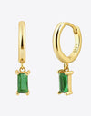 Zircon Huggie Drop Earrings