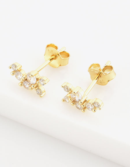 Zircon 925 Sterling Silver Stud Earrings